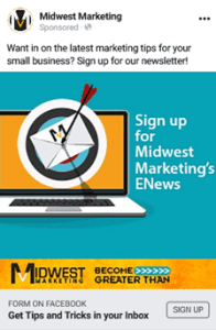 Example of a Facebook Lead Ad
