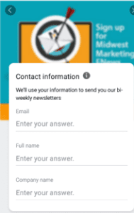 Example of Lead Ad Form